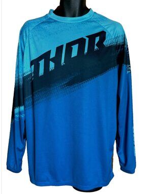 Thor 2021 Sector Vapor MX Jersey Blue/Midnight Motorcycle Offroad Racewear